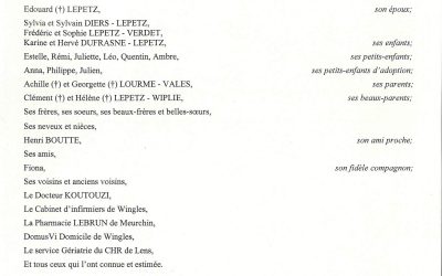 Mme Marise LEPETZ née LOURME