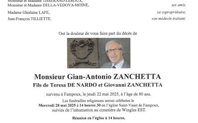 Monsieur Gian-Antoniio ZANCHETTA