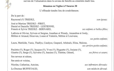 Madame Jacqueline TREDEZ née DELANNOY
