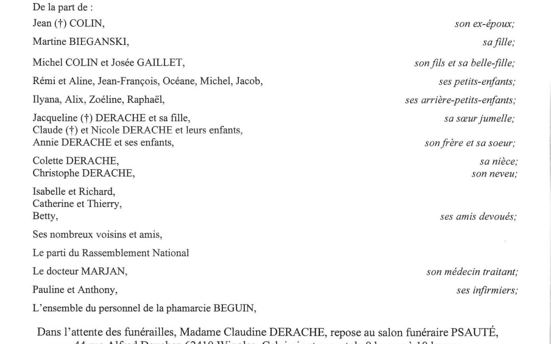 Mme Claudine DERACHE