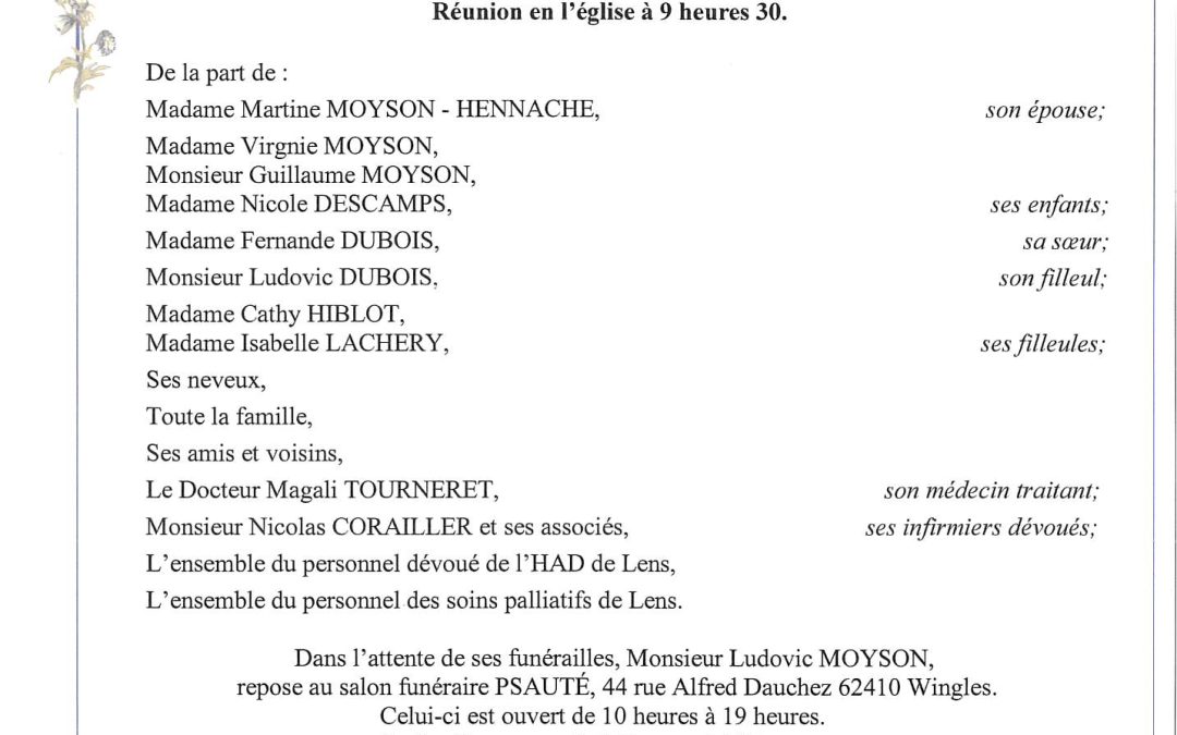 Monsieur Ludovic MOYSON