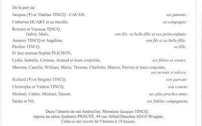 Monsieur Jacques TINCQ dit “Jacky”