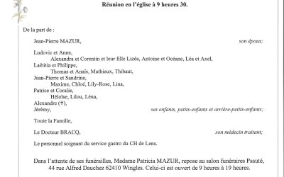 Mme Patricia MAZUR née FIEMS