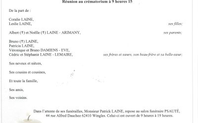 Monsieur Patrick LAINE dit “tiot LAINE”